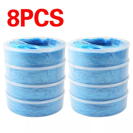 8pcs Nappy Disposal System Refill Cassettes Wrappers Bag Sacks Pack Bin Bags